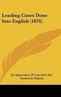 Produktbild: Leading Cases Done Into English (1876)