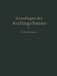 Produktbild: Grundlagen des Aufzugsbaues