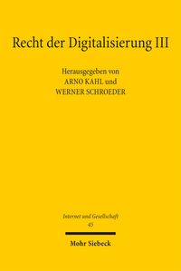 Produktbild: Recht der Digitalisierung III