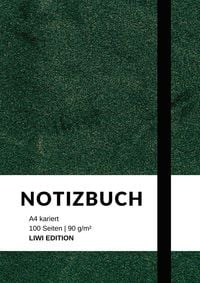 Produktbild: Notizbuch A4 kariert - 100 Seiten Soft Cover gr&uuml;n