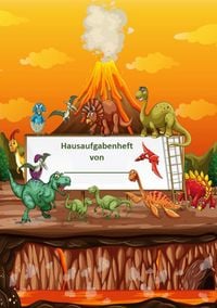 Produktbild: Hausaufgabenheft Dino-Design