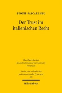 Produktbild: Der Trust im italienischen Recht
