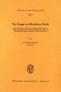Produktbild: Die Zusage im &ouml;ffentlichen Recht.