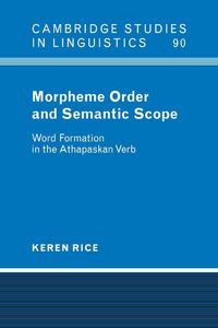 Produktbild: Morpheme Order and Semantic Scope