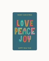 Produktbild: Lunacard Postkarte *Love, Peace, Joy