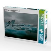 Produktbild: CALVENDO Puzzle Gletscherlagune von J&ouml;kulsarlon, Island | 1000 Teile Lege-Gr&ouml;&szlig;e 64x48cm Foto-Puzzle f&uuml;r gl&uuml;ckliche Stunden