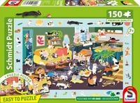 Produktbild: Schmidt 56533 - Lustiges Katzen-Gewimmel, Puzzle mit Poster, 150 Teile aus NATPAX&reg; Graspappe