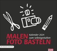 Bild vom Artikel Bastelkalender 2024 schwarz. Kalender selber basteln und mit eigenen Fotos füllen. Der Blanko-Kalender 2024 für Ihre ganz persönliche Gestaltung. vom Autor 