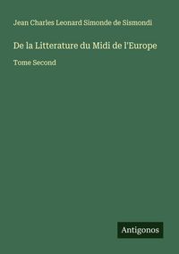 Produktbild: De la Litterature du Midi de l'Europe
