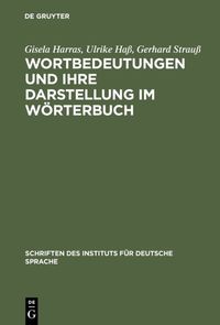 Produktbild: Wortbedeutungen und ihre Darstellung im W&ouml;rterbuch