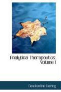 Produktbild: Analytical Therapeutics: Volume I