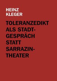 Produktbild: Toleranzedikt als Stadtgespr&auml;ch statt Sarrazin-Theater
