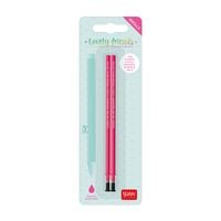 Produktbild Legami 2 Set mit 2 Ersatzpatronen für Gelstift - Lovely Friends - Pink