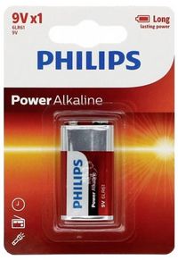 Produktbild: Philips Power 6LR61 9V Block-Batterie Alkali-Mangan 9V 1St.