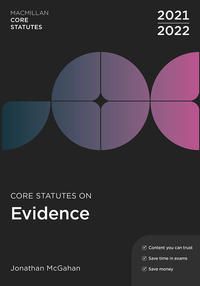 Produktbild: Core Statutes on Evidence 2021-22