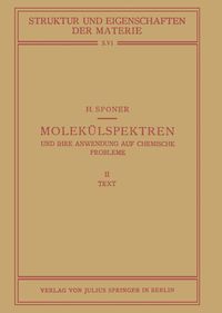 Produktbild: Molek&uuml;lspektren und Ihre Anwendung auf Chemische Probleme