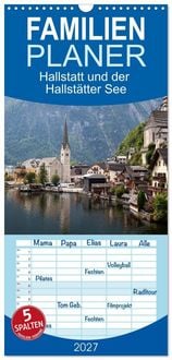 Produktbild: Familienplaner 2027 - Hallstatt und der Hallst&auml;tter See mit 5 Spalten (Wandkalender, 21 x 45 cm) CALVENDO