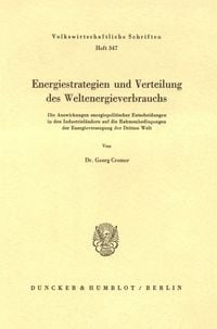 Produktbild: Energiestrategien und Verteilung des Weltenergieverbrauchs.