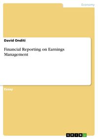 Produktbild: Financial Reporting on Earnings Management