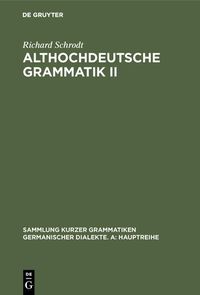 Produktbild: Althochdeutsche Grammatik II