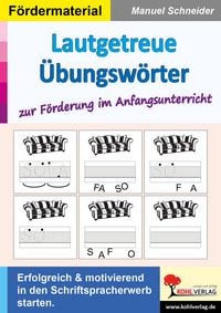 Produktbild: Lautgetreue &Uuml;bungsw&ouml;rter zur F&ouml;rderung im Anfangsunterricht