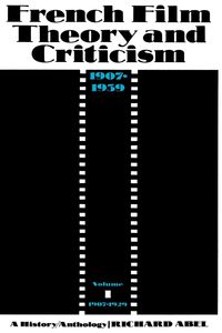 Produktbild: French Film Theory and Criticism, Volume 1