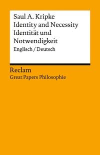 Produktbild: Identity and Necessity / Identit&auml;t und Notwendigkeit. Englisch/Deutsch