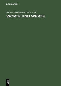 Produktbild: Worte und Werte