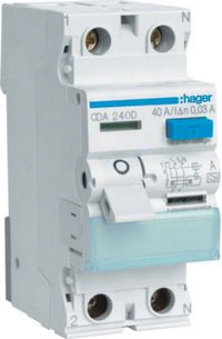 Produktbild: Hager CDA240D CDA240D Fehlerstrom-Schutzschalter 1phasig 2polig 40 A 0.03 A