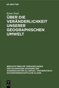 Produktbild: &Uuml;ber die Ver&auml;nderlichkeit unserer geographischen Umwelt