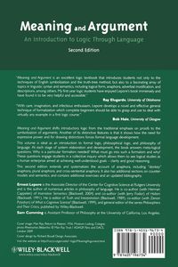 Produktbild: Lepore, E: Meaning and Argument