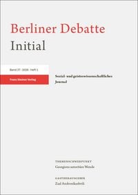 Produktbild: Berliner Debatte Initial 37 (2026) 1