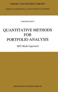 Produktbild: Quantitative Methods for Portfolio Analysis