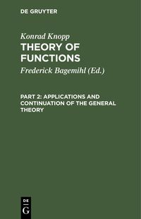 Produktbild: Applications and Continuation of the General Theory