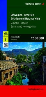 Produktbild: Slowenien - Kroatien - Bosnien und Herzegowina, Stra&szlig;enkarte 1:500.000, freytag & berndt
