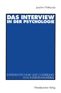 Produktbild: Das Interview in der Psychologie