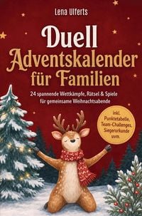Produktbild: Duell Adventskalender f&uuml;r Familien: 24 spannende Wettk&auml;mpfe, R&auml;tsel & Spiele f&uuml;r gemeinsame Weihnachtsabende - inkl. Punktetabelle, Team-Challenges, S