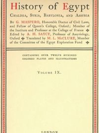 Produktbild: History of Egypt, Chaldea, Syria, Babylonia, and Assyria, Vol. 9