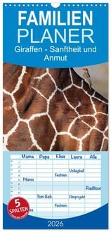 Produktbild: Familienplaner 2026 - Giraffen - Sanftheit und Anmut mit 5 Spalten (Wandkalender, 21 x 45 cm) CALVENDO