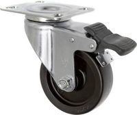 Produktbild: TOOLCRAFT TO-5137905 Lenkrolle mit Feststellbremse und Anschraubplatte 75 mm Polypropylen Tragf&auml;higkeit (max.): 70 kg