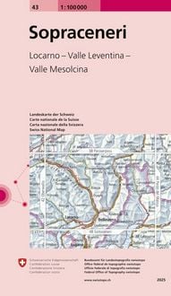 Produktbild: Swisstopo 1 : 100 000 Sopra Ceneri