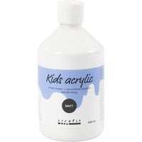 Produktbild: Creativ Company Acrylfarbe Matt, Wei&szlig;, 500 ml/ 1 Fl.