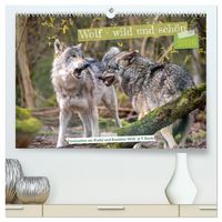 Produktbild: Wolf - wild und sch&ouml;n (hochwertiger Premium Wandkalender 2026 DIN A2 quer), Kunstdruck in Hochglanz
