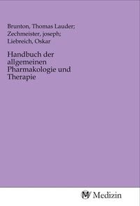 Produktbild: Handbuch der allgemeinen Pharmakologie und Therapie