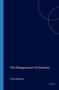 Produktbild: The Disappearance of Literature