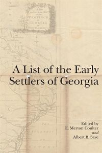 Produktbild: A List of the Early Settlers of Georgia