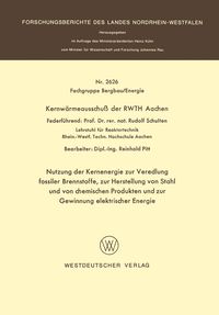 Produktbild: Nutzung der Kernenergie zur Veredlung fossiler Brennstoffe, zur Herstellung von Stahl und von chemischen Produkten und zur Gewinnung elektrischer Ener