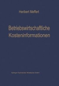 Produktbild: Betriebswirtschaftliche Kosteninformationen