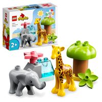 LEGO DUPLO 10971 Wilde Tiere Afrikas, Spielzeug-Set mit Tierfiguren 