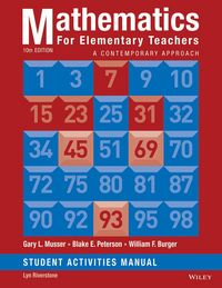 Produktbild: Mathematics for Elementary Teachers: A Contemporary Approach 10e Student Activity Manual